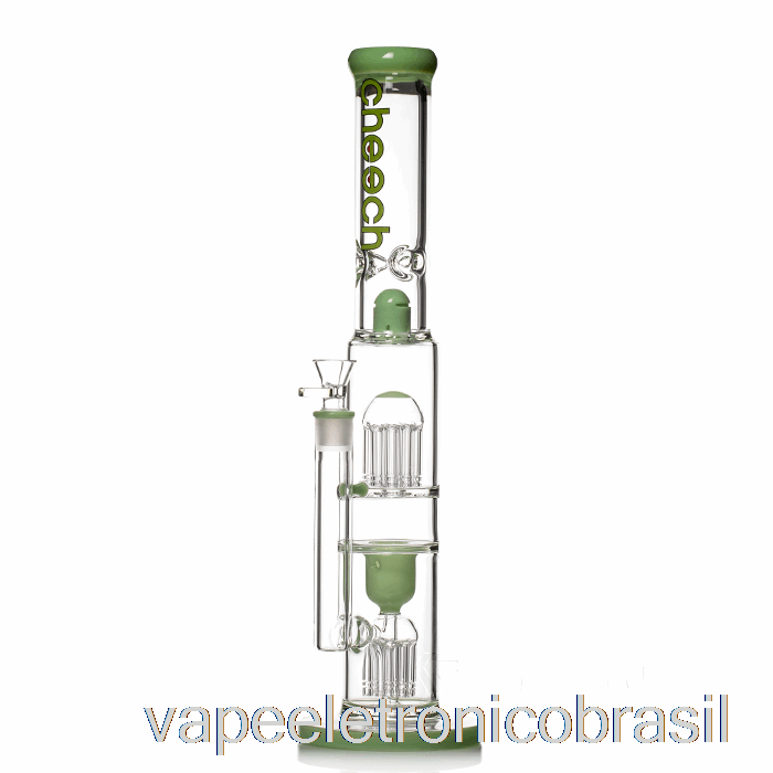 Vape Eletrônico Cheech Glass Double Tree Big Rig Bong Verde